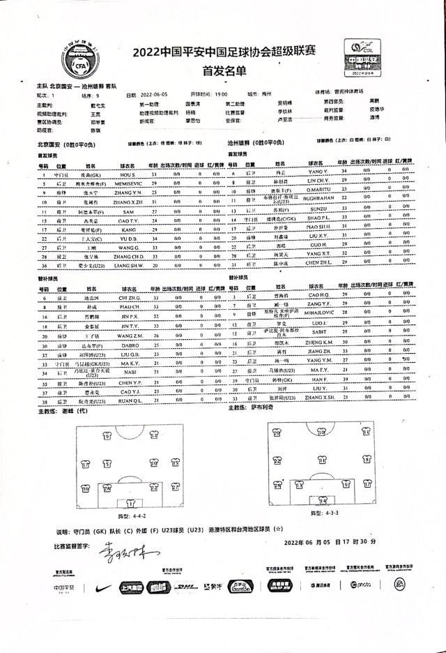 开云体育下载-国安vs沧州：姜祥佑张玉宁先发 奥斯卡苏祖出战