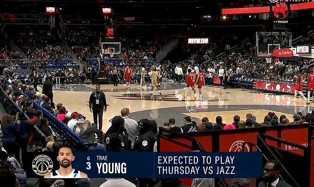 开云app-期待！转播镜头打出数据：特雷-杨将在对阵爵士时迎来复出